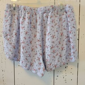 Garage Light Blue Floral Lounge Shorts